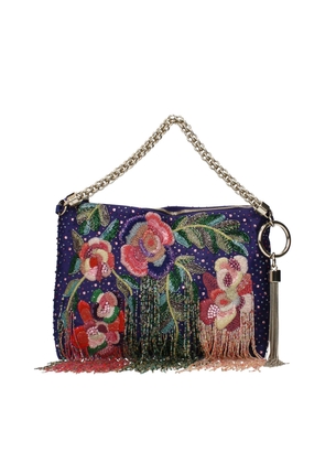 Jimmy Choo Purple Satin Shoulder Bag