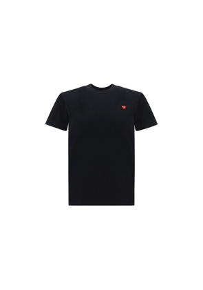 Comme Des Garçons Play Black Cotton T-Shirt - L