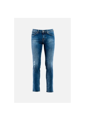 Gas Blue Cotton Slim Fit Jeans - W29