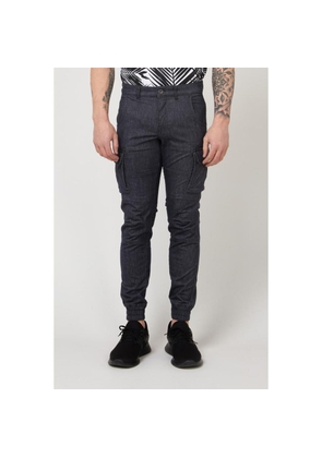 Gas Blue Polyester Cargo Pants - XS