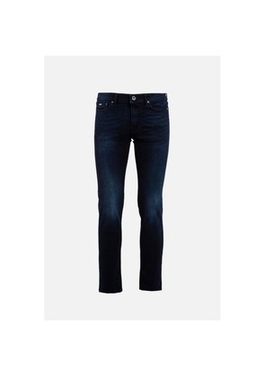 Gas Blue Cotton Slim Fit Jeans - W29
