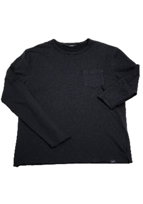 Gas Black Cotton Long Sleeve T-Shirt - S