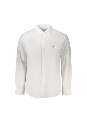 Calvin Klein Bianco Cotton Men Shirt - S