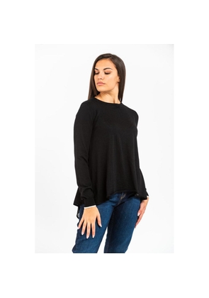 Gas Black Viscose Long Sleeve T-Shirt - XS