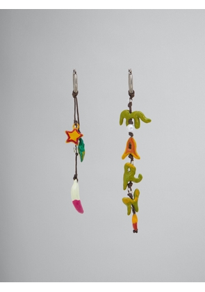 Marni Multicolor Fibres Earrings - One Size
