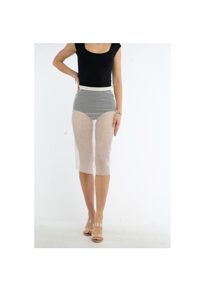 Patrizia Pepe White Polyester Midi Skirt - IT38