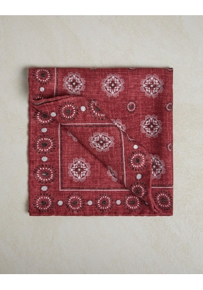 Brunello Cucinelli Bordeaux Silk Pocket Square