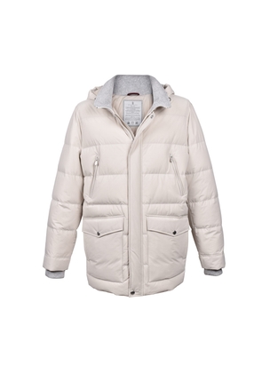 Brunello Cucinelli White Polyamide Full-Length Jacket - L