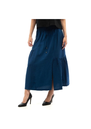 Patrizia Pepe Blue Viscose Long Skirt - IT40
