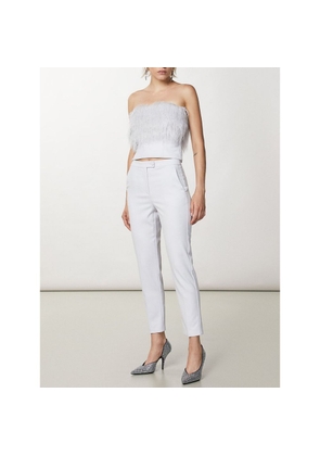 Patrizia Pepe White Polyester Casual Pants - IT38