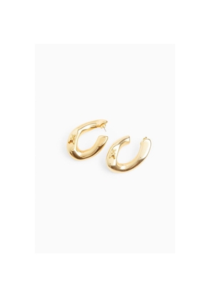 Patrizia Pepe Gold Plastic Earrings - One Size