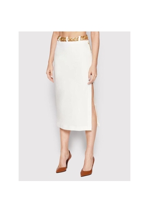 Patrizia Pepe White Viscose Long Skirt - IT40