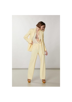 Patrizia Pepe Yellow Polyester Casual Pants - IT42