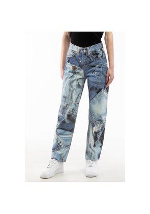 Moschino Multicolor Cotton Straight-Leg Jeans - 26
