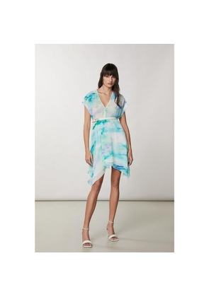 Patrizia Pepe Turquoise Polyester Casual Dress - IT38