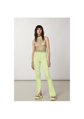 Patrizia Pepe Yellow Viscose Casual Pants - XS