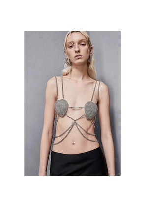 Patrizia Pepe White Copper Bra - One Size