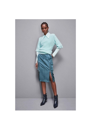 Patrizia Pepe Green Polyester Long Skirt - IT38