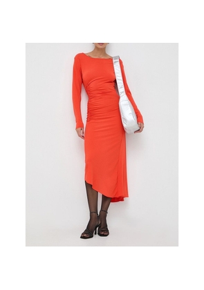 Patrizia Pepe Orange Acetate Casual Dress - XS