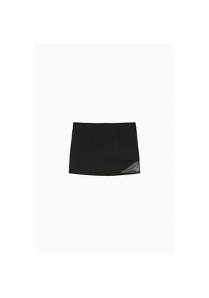 Patrizia Pepe Black Viscose Mini Skirt - IT40