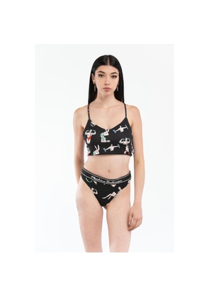 Moschino Black Polyester Tank Tops - S