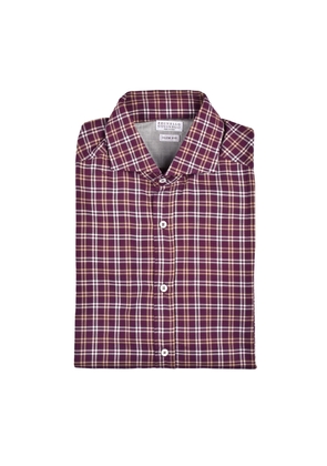 Brunello Cucinelli Brown Cotton Pattern Shirt - XXS