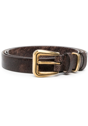 Brunello Cucinelli Brown Leather Regular Belt - L