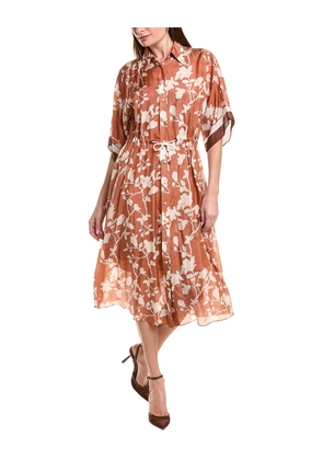 Brunello Cucinelli Orange Silk Casual Dress - M