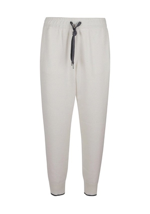 Brunello Cucinelli White Cashmere Joggers (Workout Pants) - M