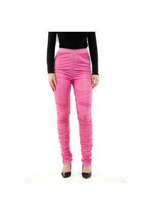 Moschino Fuchsia Viscose Casual Pants - IT40