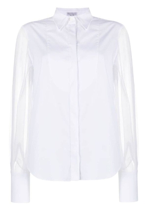 Brunello Cucinelli White Cotton Dress Shirt - L