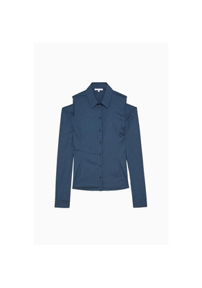 Patrizia Pepe Blue Cotton Blouse - IT40