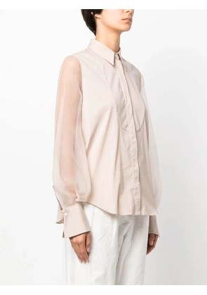 Brunello Cucinelli Pink Cotton Blouse - L