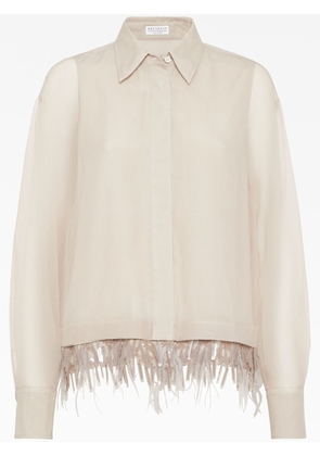 Brunello Cucinelli Beige Silk Shirt - XS