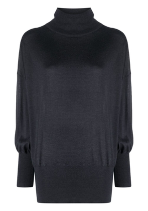 Brunello Cucinelli Blue Cashmere Turtleneck - M