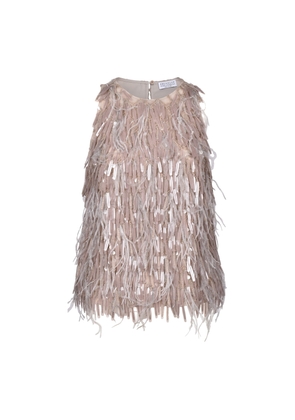 Brunello Cucinelli Beige Silk Cocktail Dress - XS