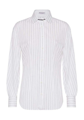 Brunello Cucinelli Bicolor Cotton Pattern Shirt - XXL