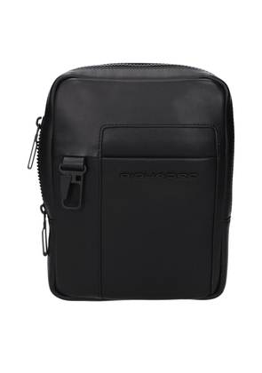 Piquadro Black Leather Crossbody Bag