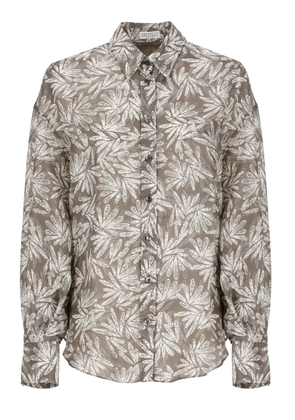 Brunello Cucinelli Multicolor Silk Pattern Shirt - S