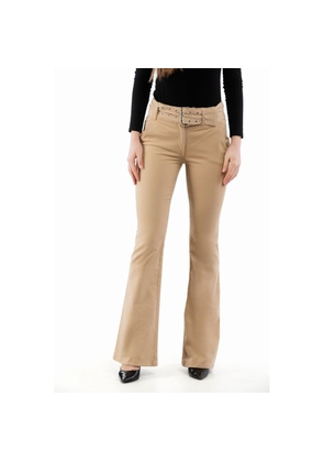 Moschino Beige Cotton Flared Pants - IT40