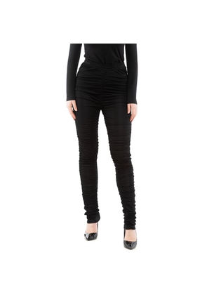 Moschino Black Viscose Casual Pants - IT40