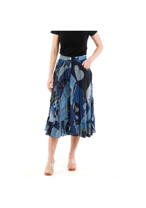 Moschino Multicolor Viscose Midi Skirt - IT40