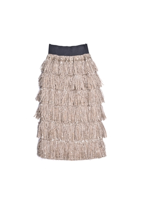 Brunello Cucinelli Beige Fabric Skirt - M