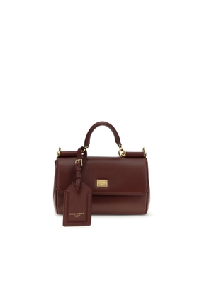 Dolce & Gabbana Bordeaux Calf Leather Bos Taurus Shoulder Bag