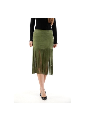 Moschino Bicolor Cotton Midi Skirt - IT40