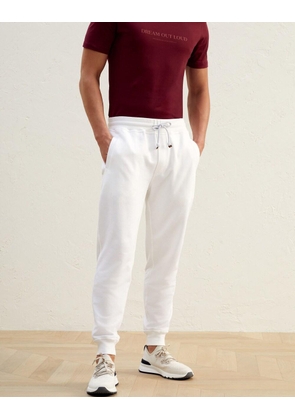 Brunello Cucinelli White Cotton Joggers (Workout Pants) - 3XL