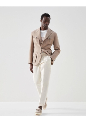 Brunello Cucinelli Brown Linen Jackets And Coat - L