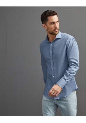 Brunello Cucinelli Blue Cotton Shirt - 3XL