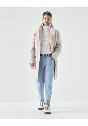 Brunello Cucinelli Gray Silk Coat - 4XL