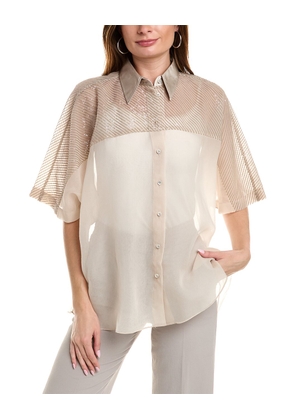 Brunello Cucinelli Bicolor Silk Shirt - S